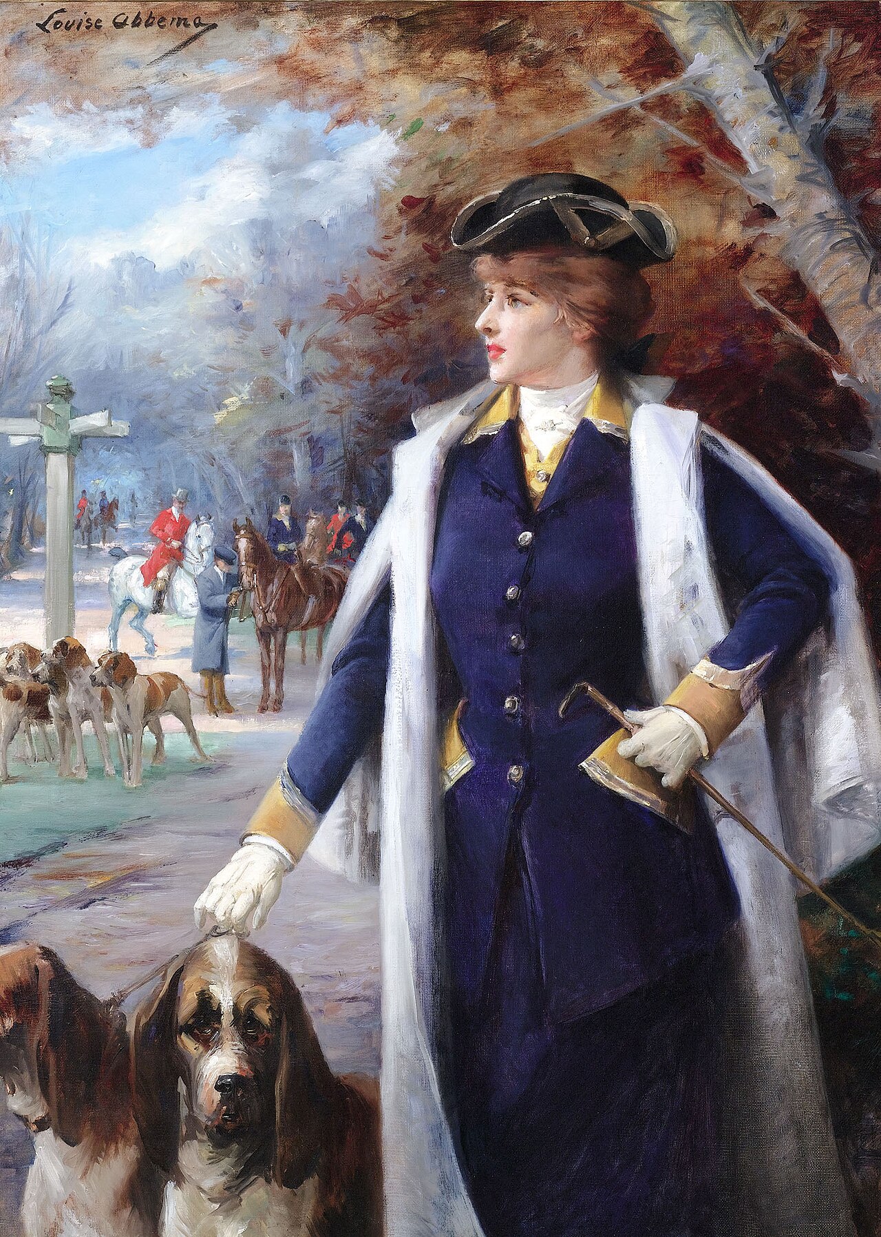 Sarah Bernhardt Hunting with Hounds by Louise Abbéma