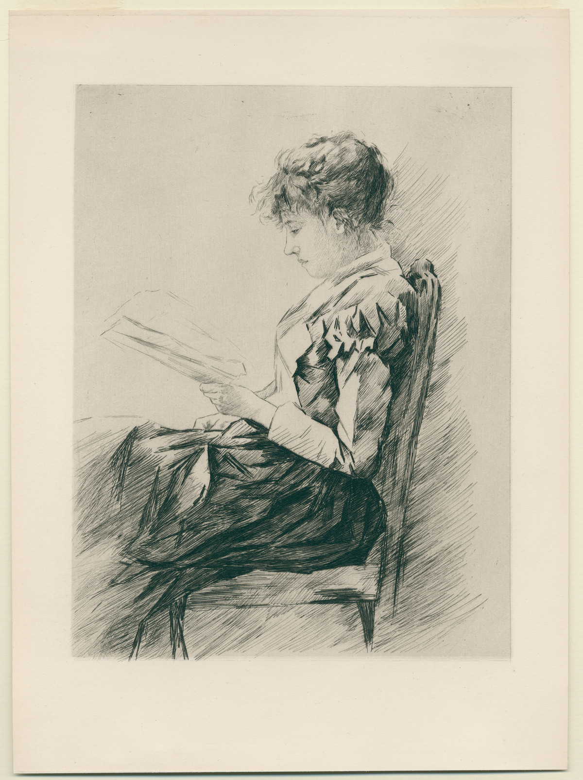 Reading woman by Louise Danse