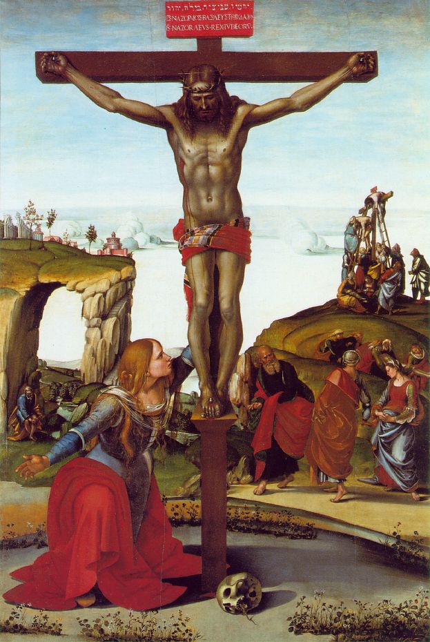 Crucifixion with Saint Mary Magdalene by Luca Signorelli