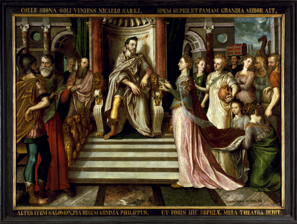 The Queen of Sheba visits King Solomon by Lucas de Heere