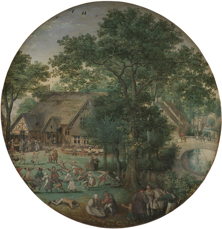 Peasant Wedding. The Wedding Dance in the open Air by Lucas van Valckenborch