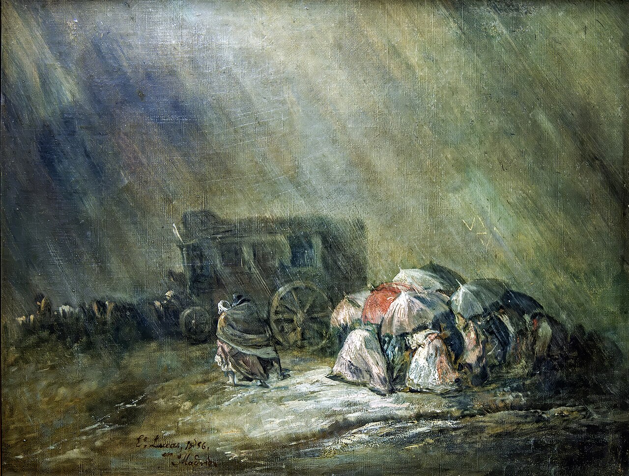 The stagecoach under the storm by Lucas Velázquez
