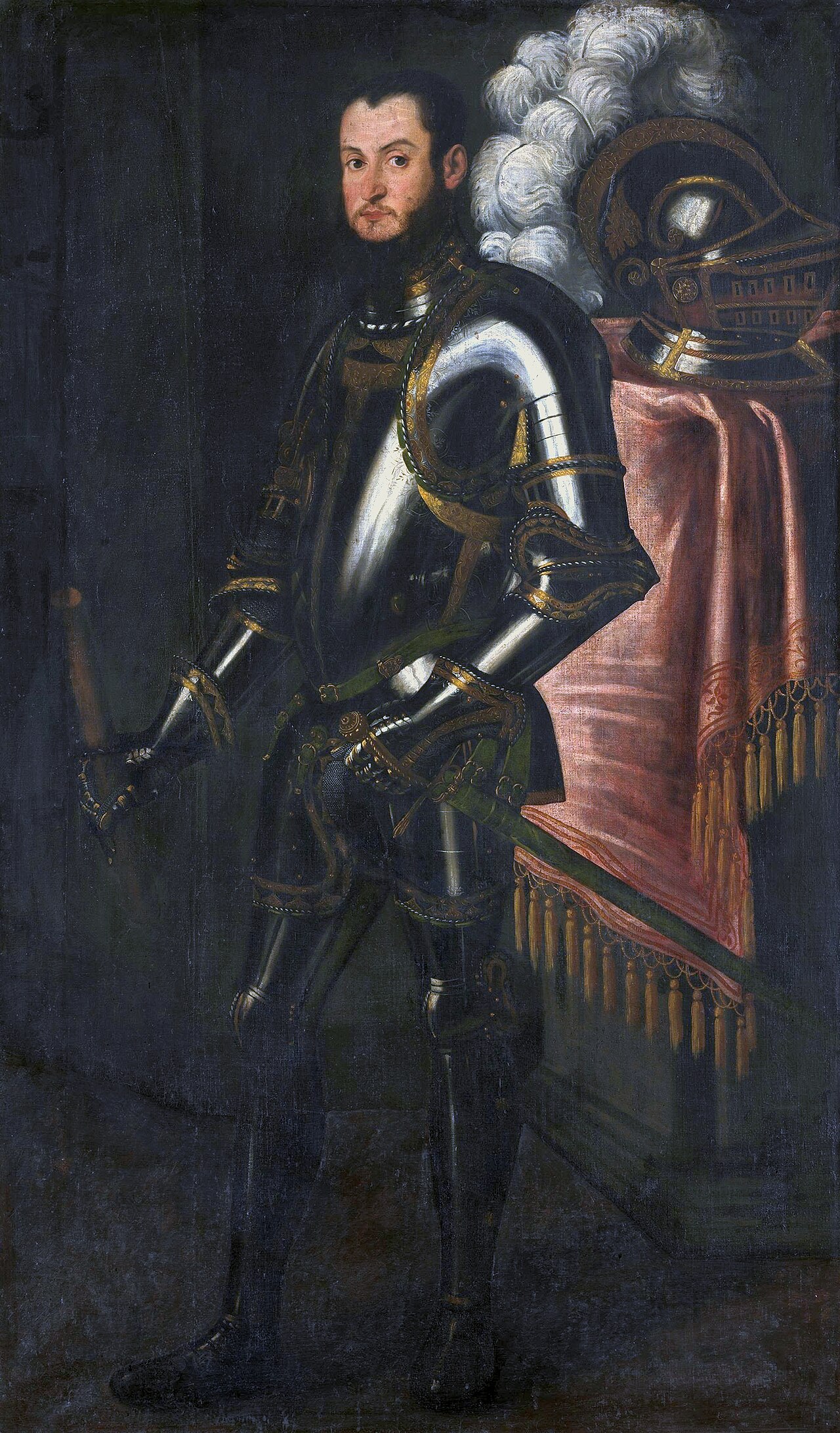 Portrait of Sigismund II Augustus in armor by Lucia Anguissola