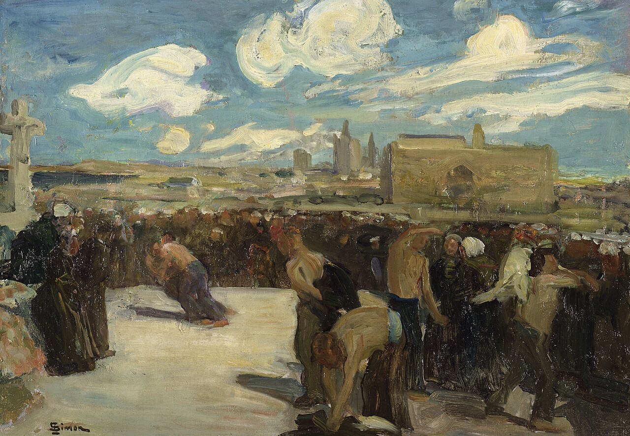 Wrestlers in Brittany by Lucien Simon