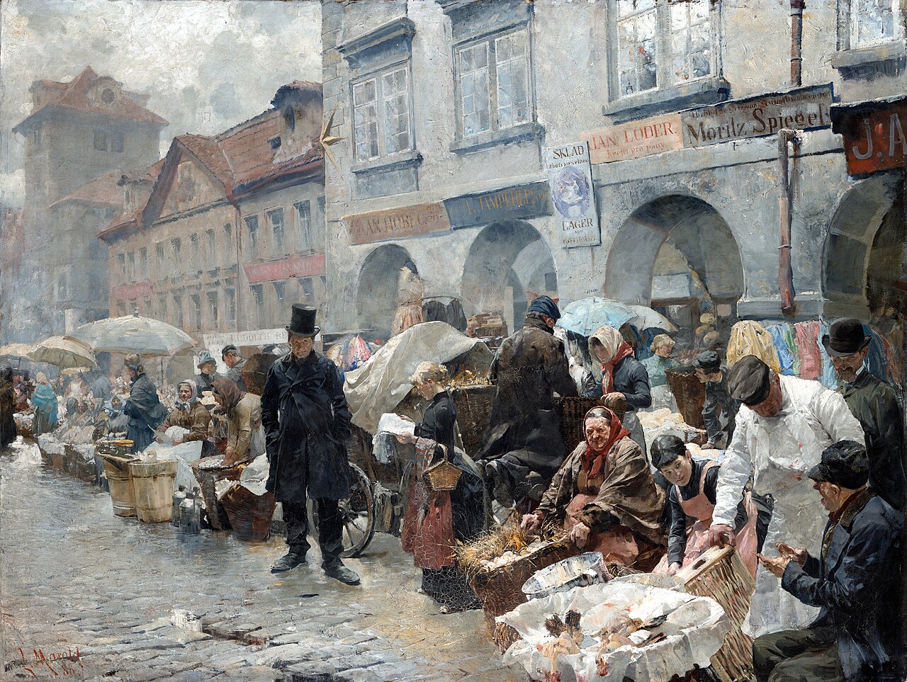 Egg market in Prague by Luděk Marold