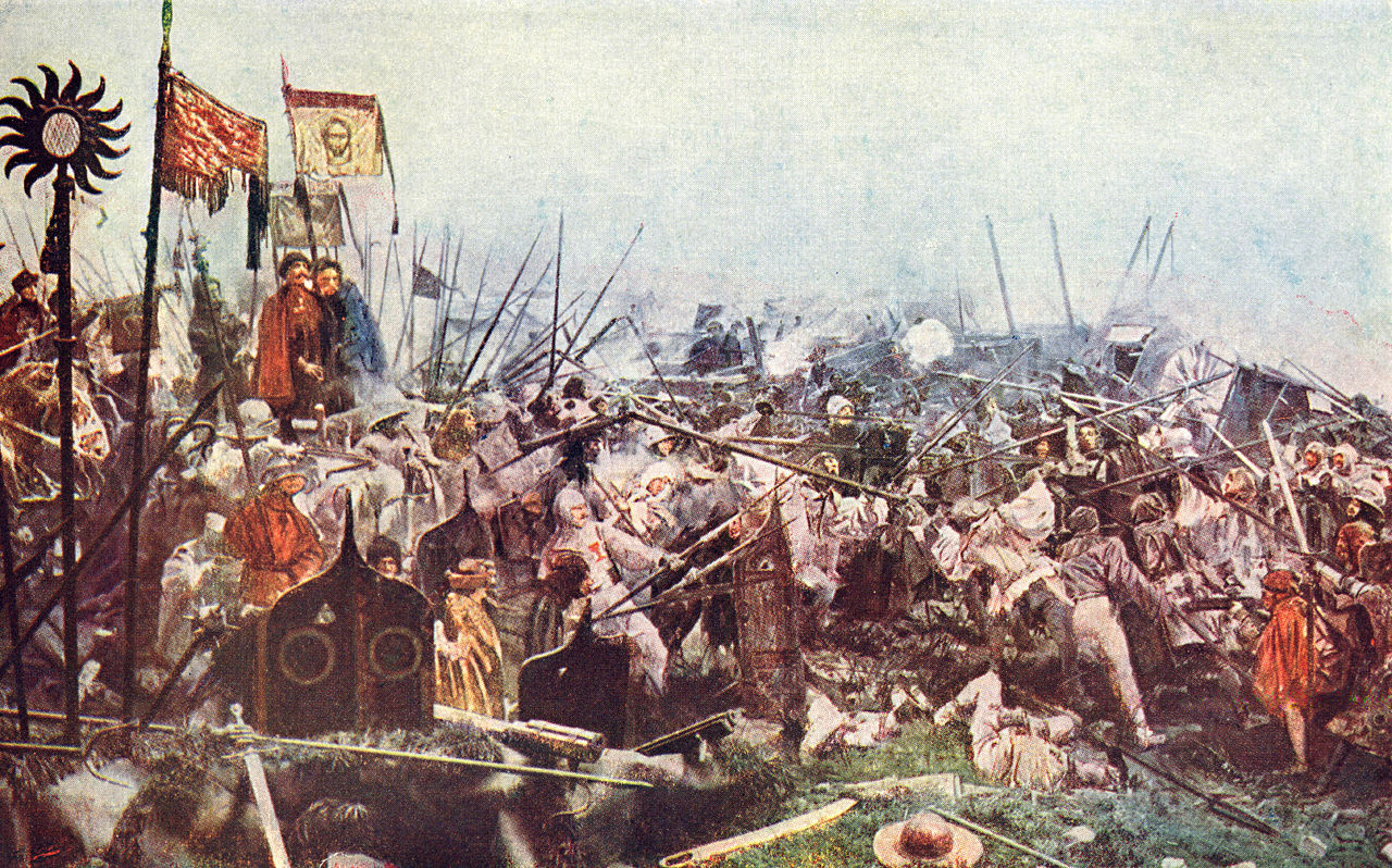 Marold panorama of the Battle of Lipany by Luděk Marold