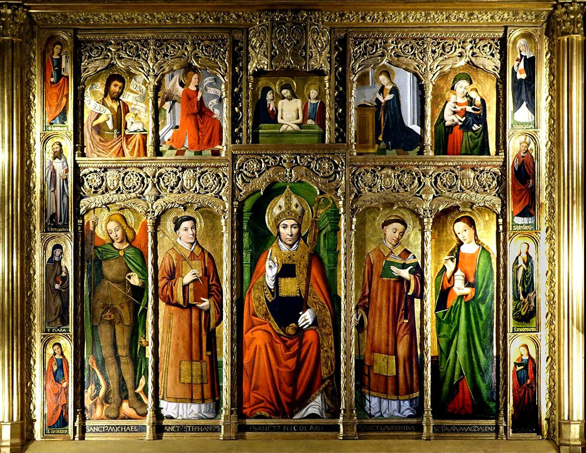 Retable de Saint Nicolas - Cathédrale de Monaco by Ludovico Brea
