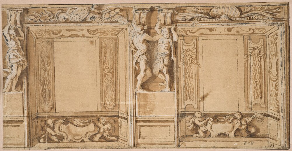 Galleria dell´Eroe, Palazzo Madama (originally Palazzo Carpegna), Rom by Ludovico Gimignani