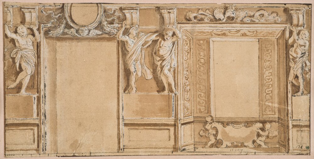 Galleria dell´Eroe, Palazzo Madama (tidigare Palazzo Carpegna), Rome by Ludovico Gimignani