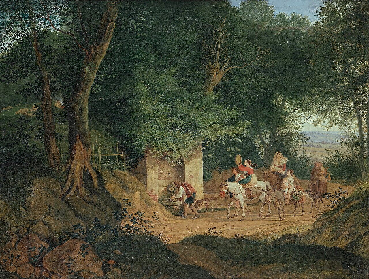 The Well in the Wood at Ariccia by Ludwig Richter