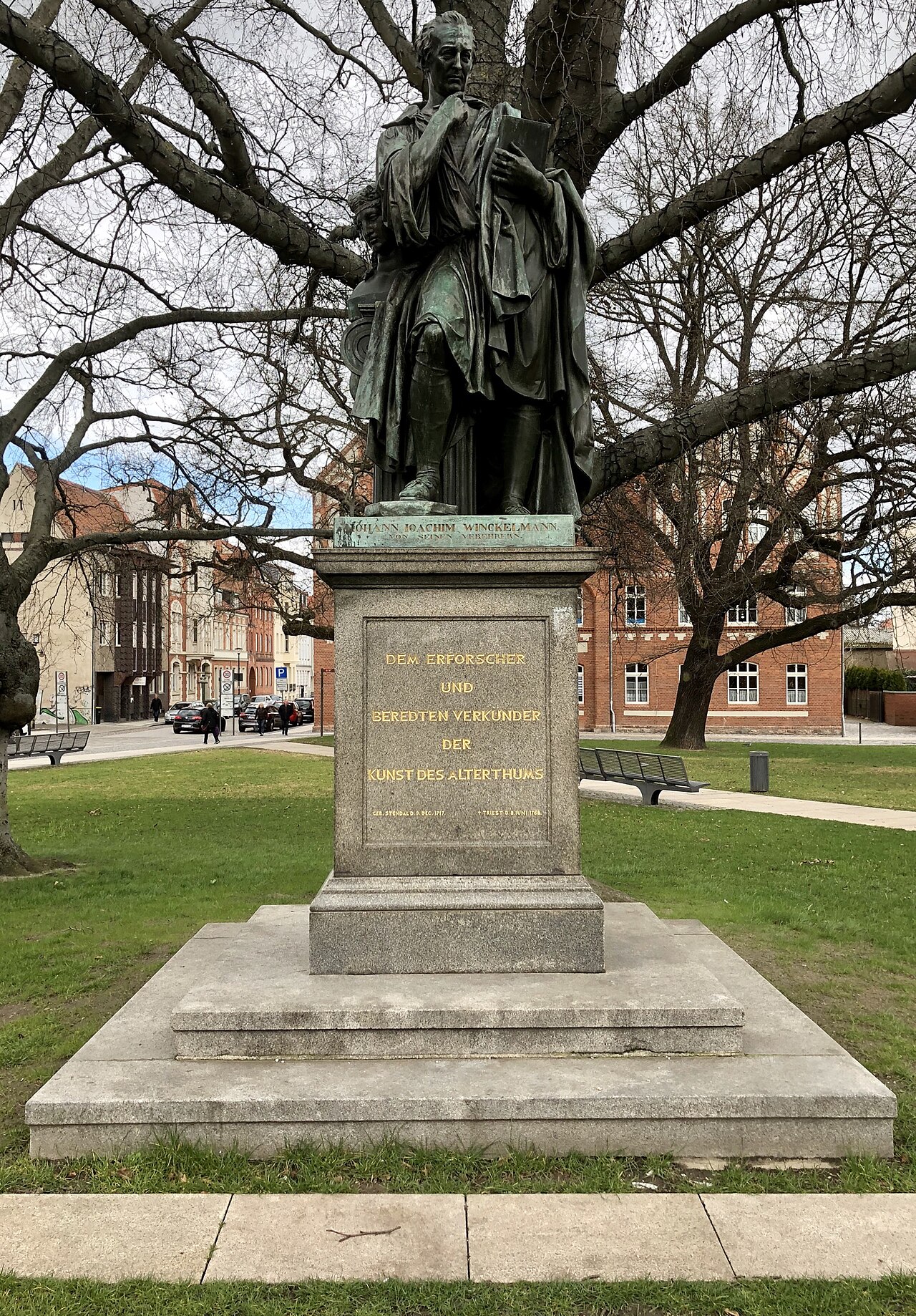 Winckelmann memorial by Ludwig Wilhelm Wichmann