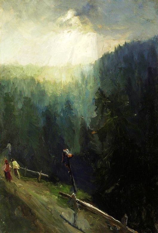 On the road to Morskie Oko. by Ludwik de Laveaux