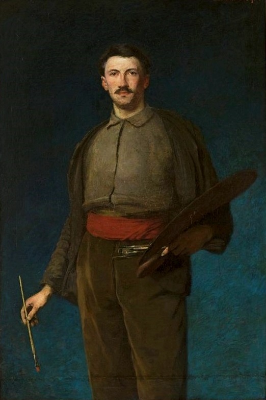 Self-portrait with a palette by Ludwik de Laveaux