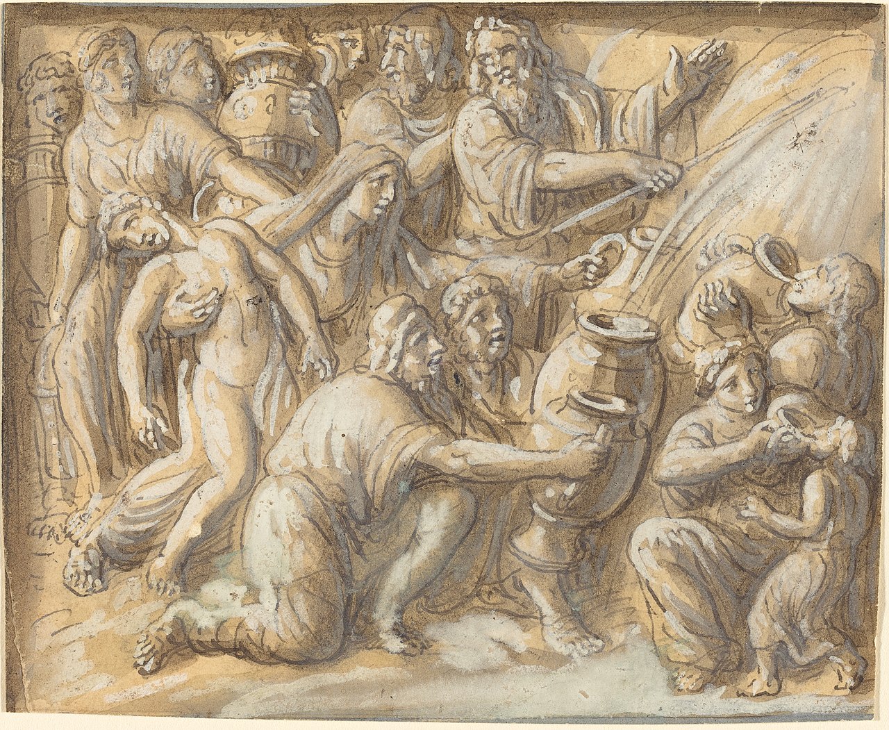 Moses Drawing Water From the Rock by Luigi Ademollo