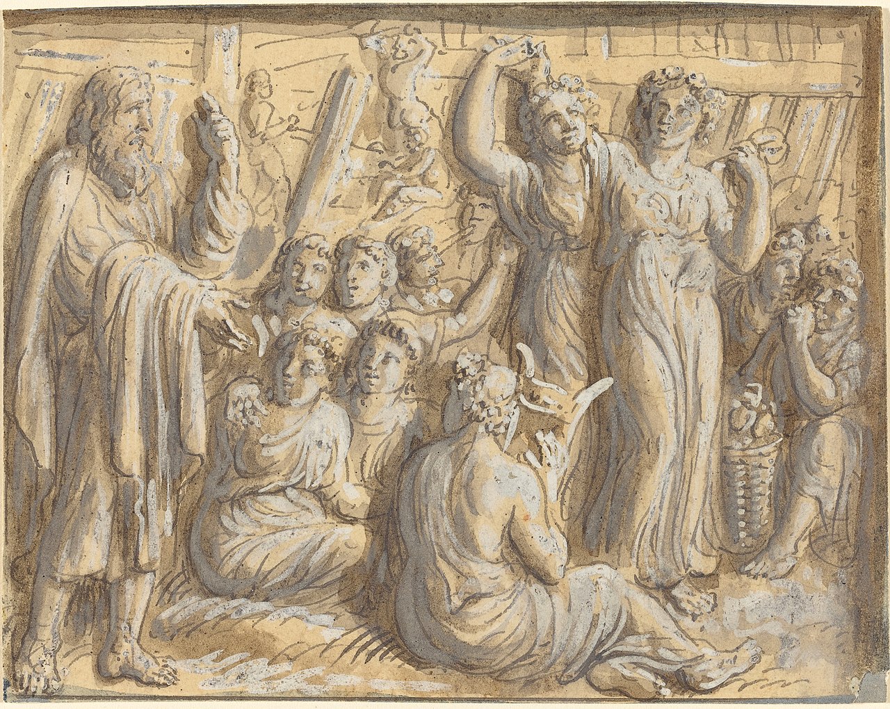 Noah's Warning about the Coming Flood Goes Unheeded by Luigi Ademollo