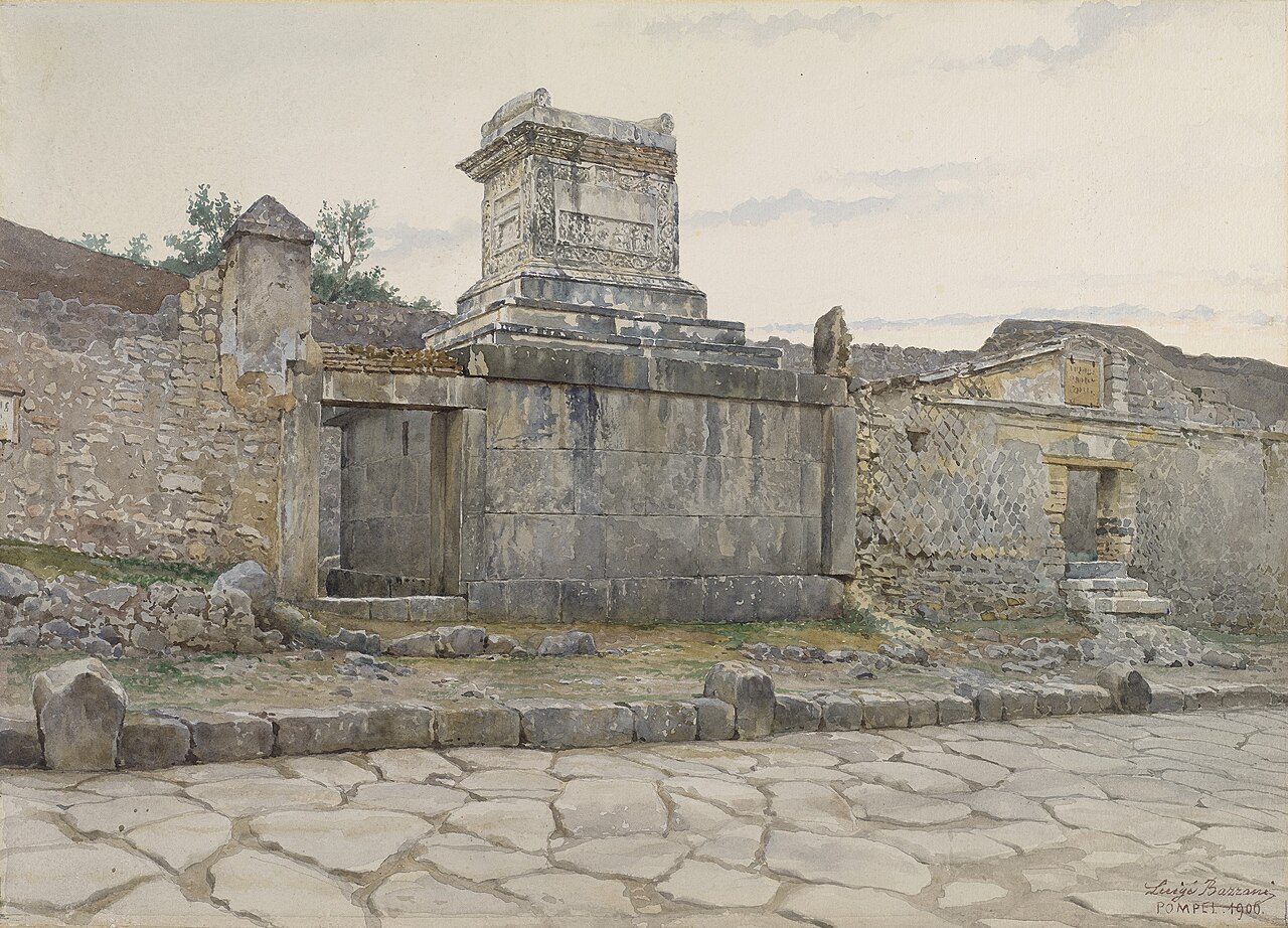 Via delle Tombe in Pompei by Luigi Bazzani