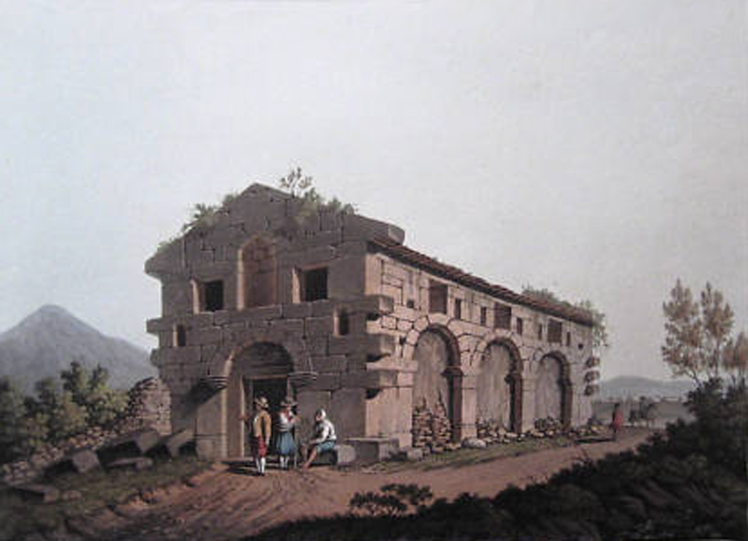 Ancient bath near the fountain of the Paliki by Luigi Mayer