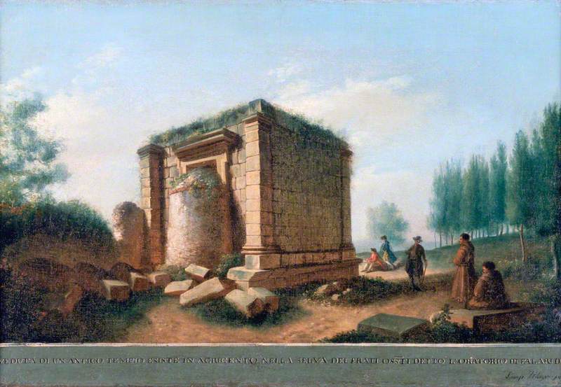 View of an Ancient Temple at Agrigentum (1 of 6) by Luigi Mayer