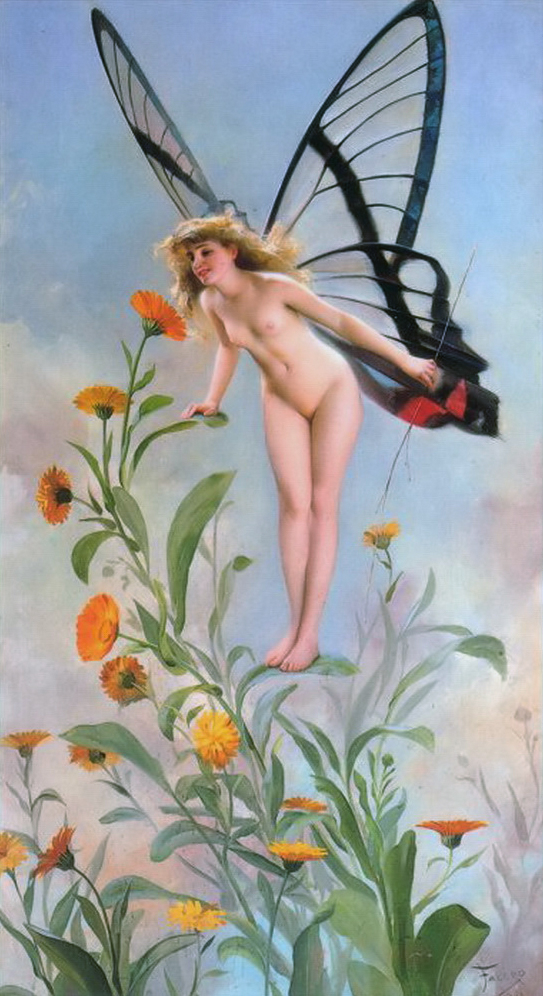 The butterfly by Luis Ricardo Falero