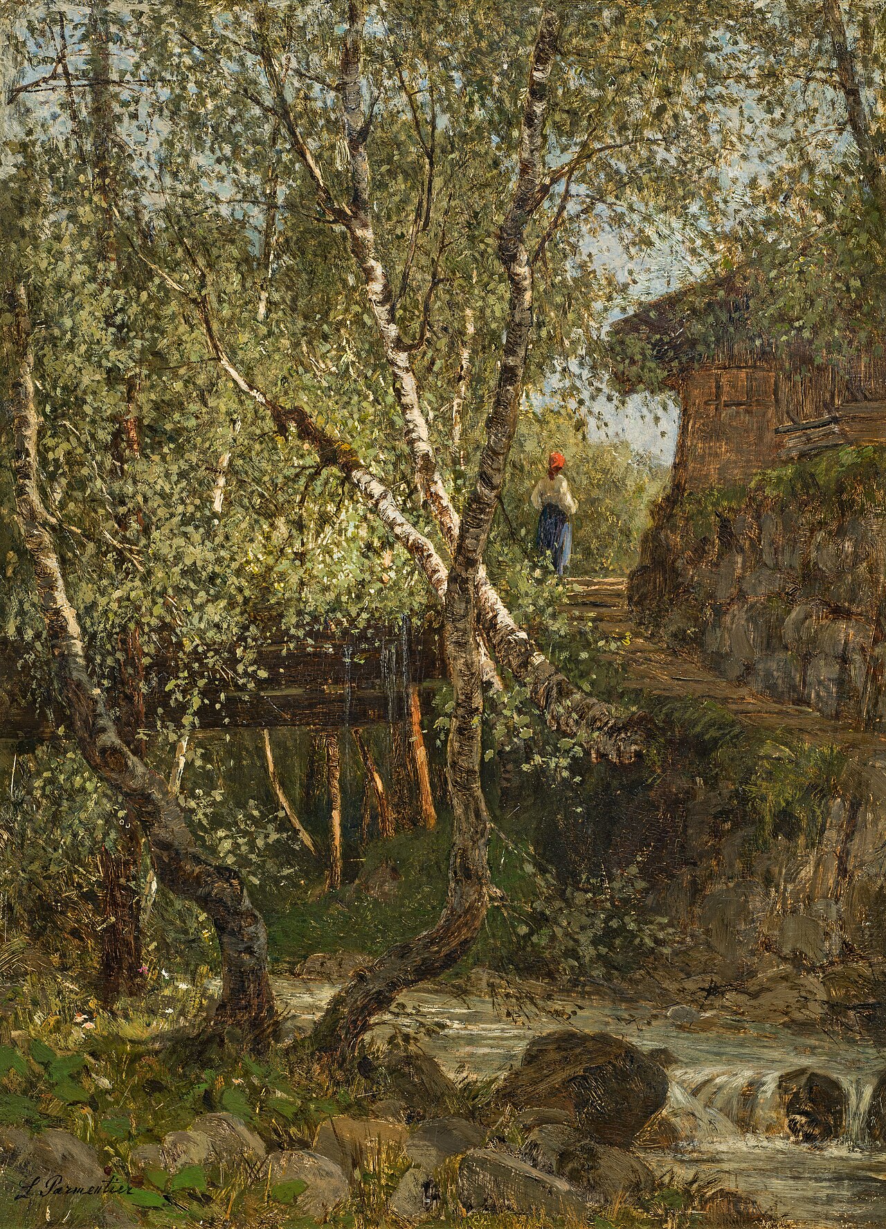 Birch grove near Paris by Luise Begas-Parmentier