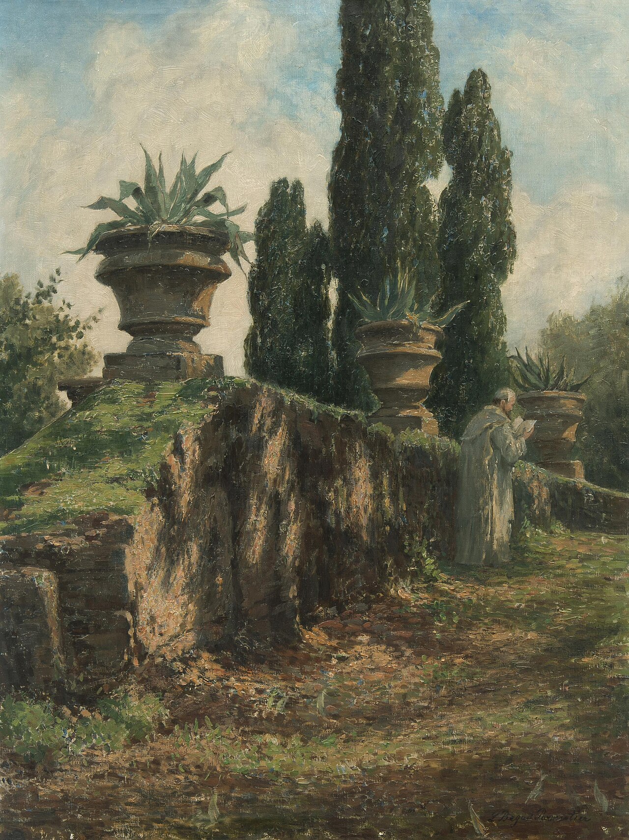 Cypresses at the Villa Torlonia (Frascati) by Luise Begas-Parmentier