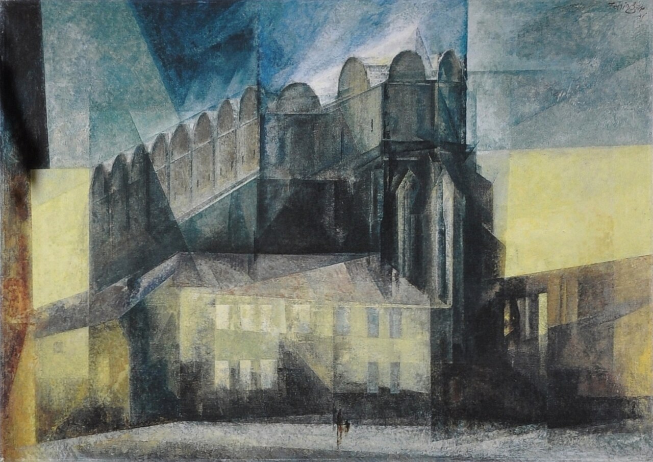 The Cathedral in Halle by Lyonel Feininger