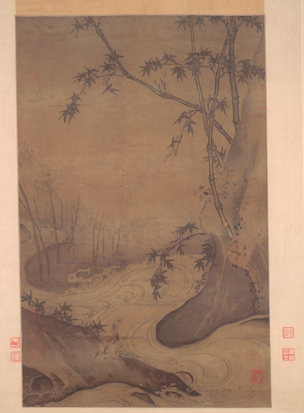 Bamboo and Ducks by a Rushing Stream by Ma Yuan