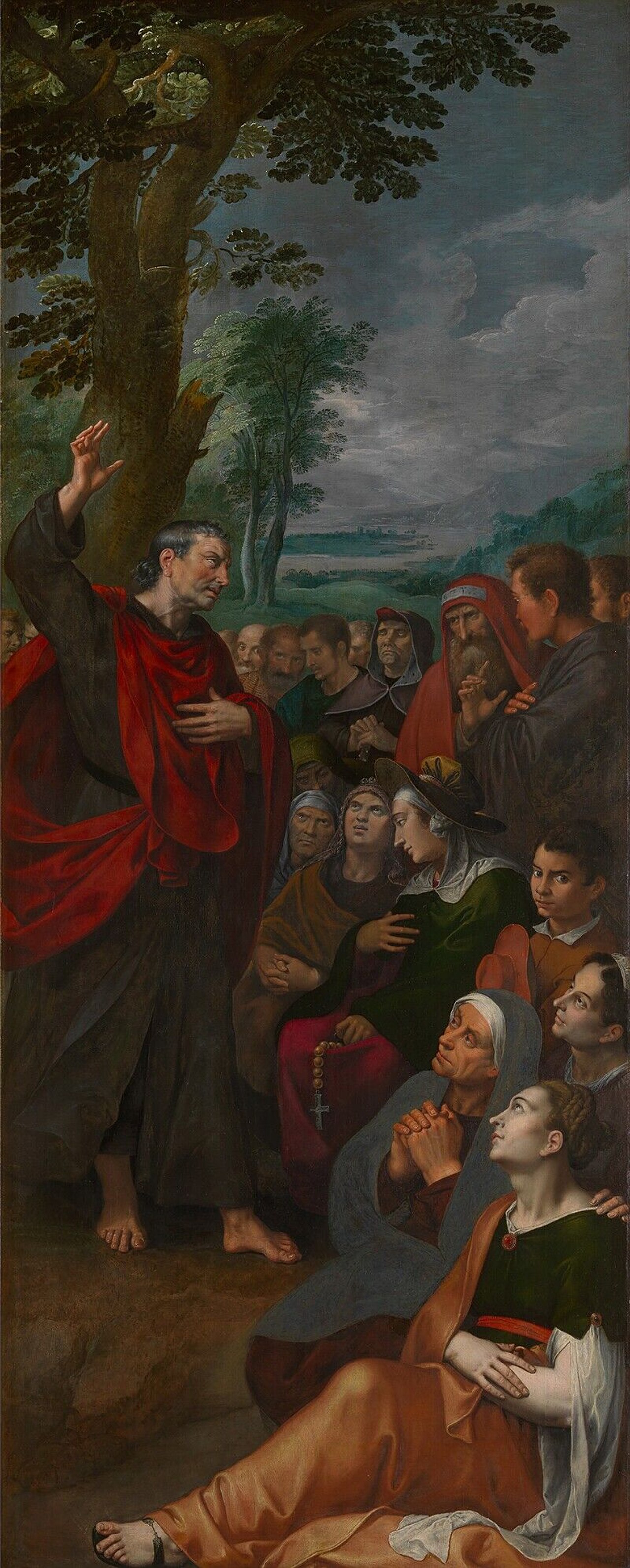 Saint Luke preaches to the people by Maarten Pepyn