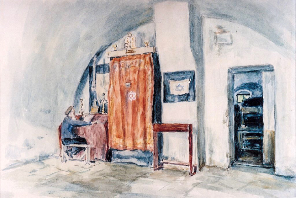 Synagogue in Theresienstadt by Malva Schalek