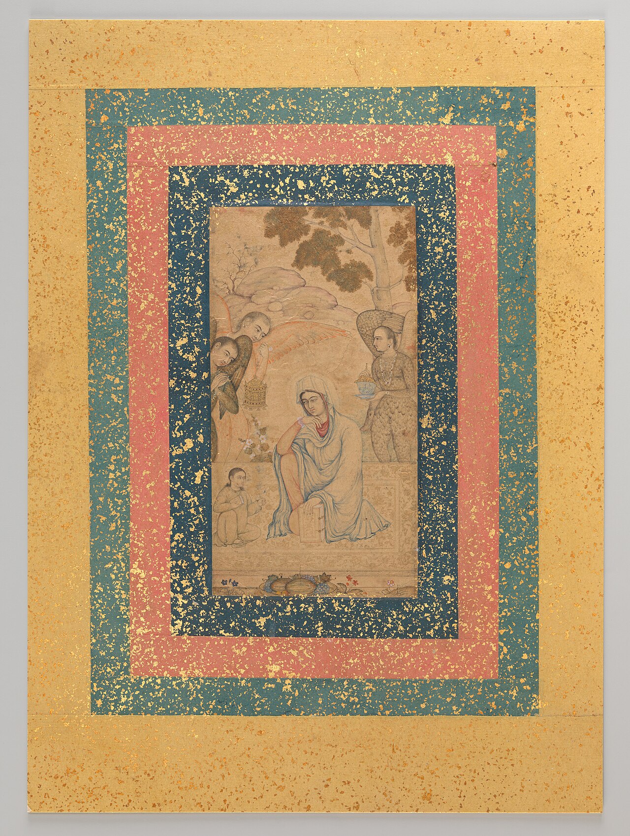 The Virgin and Child Attended by Angels by Manohar Das