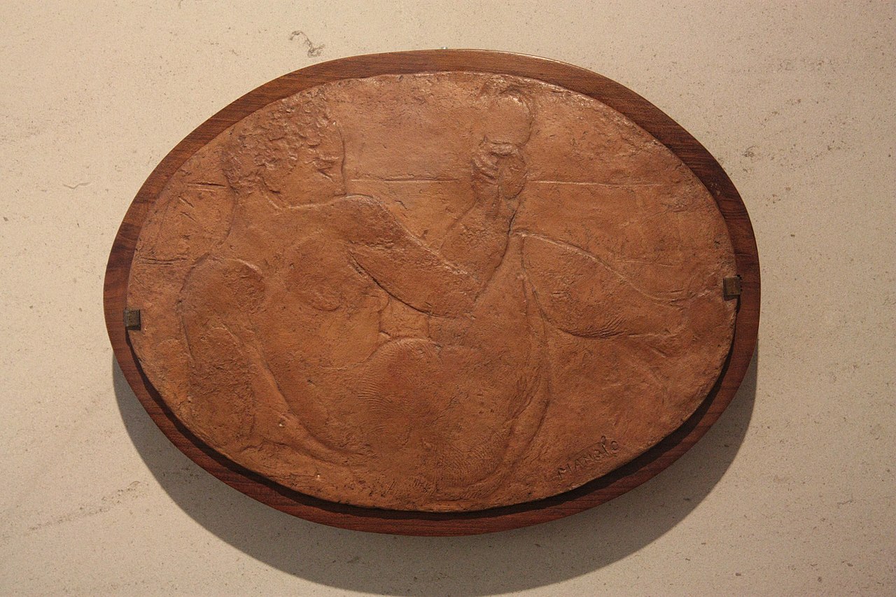 Femme allongée au miroir by Manolo Hugué