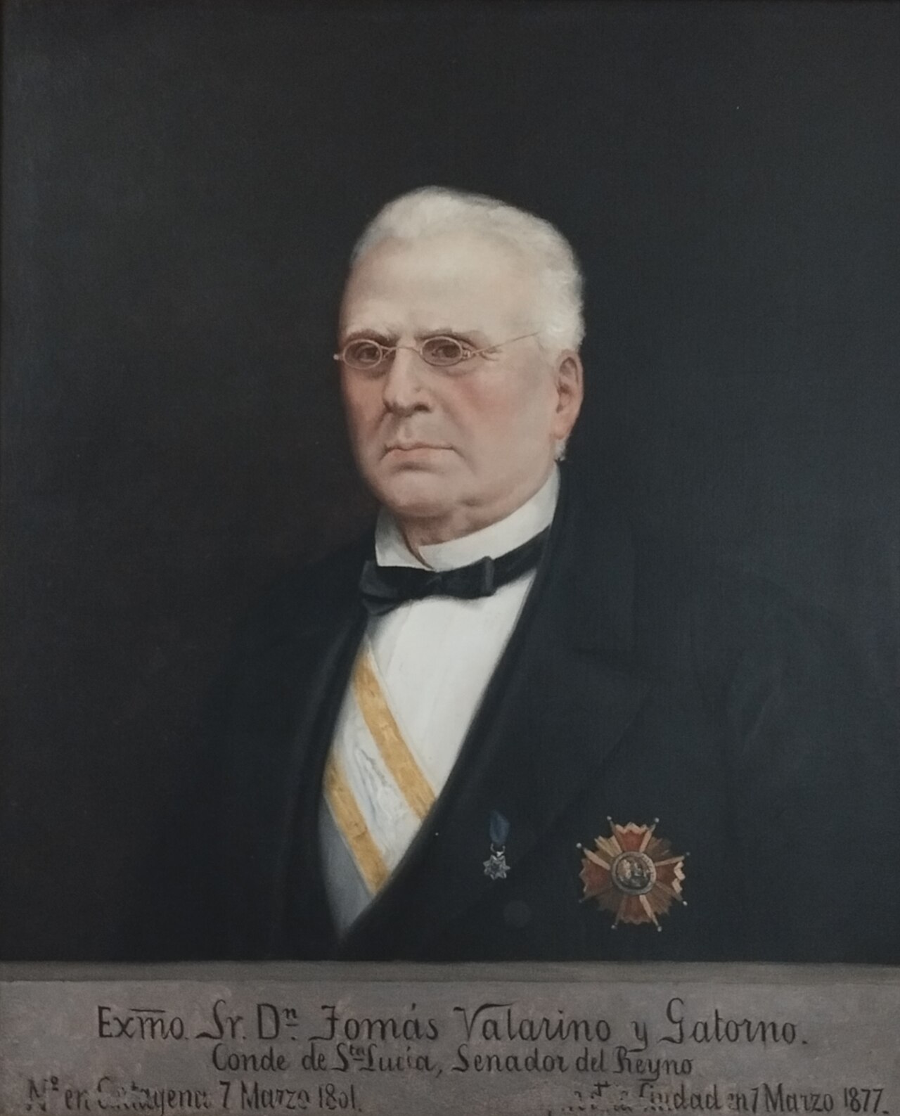 Portrait of Tomás Valarino y Gattorno by Manuel Ussel de Guimbarda