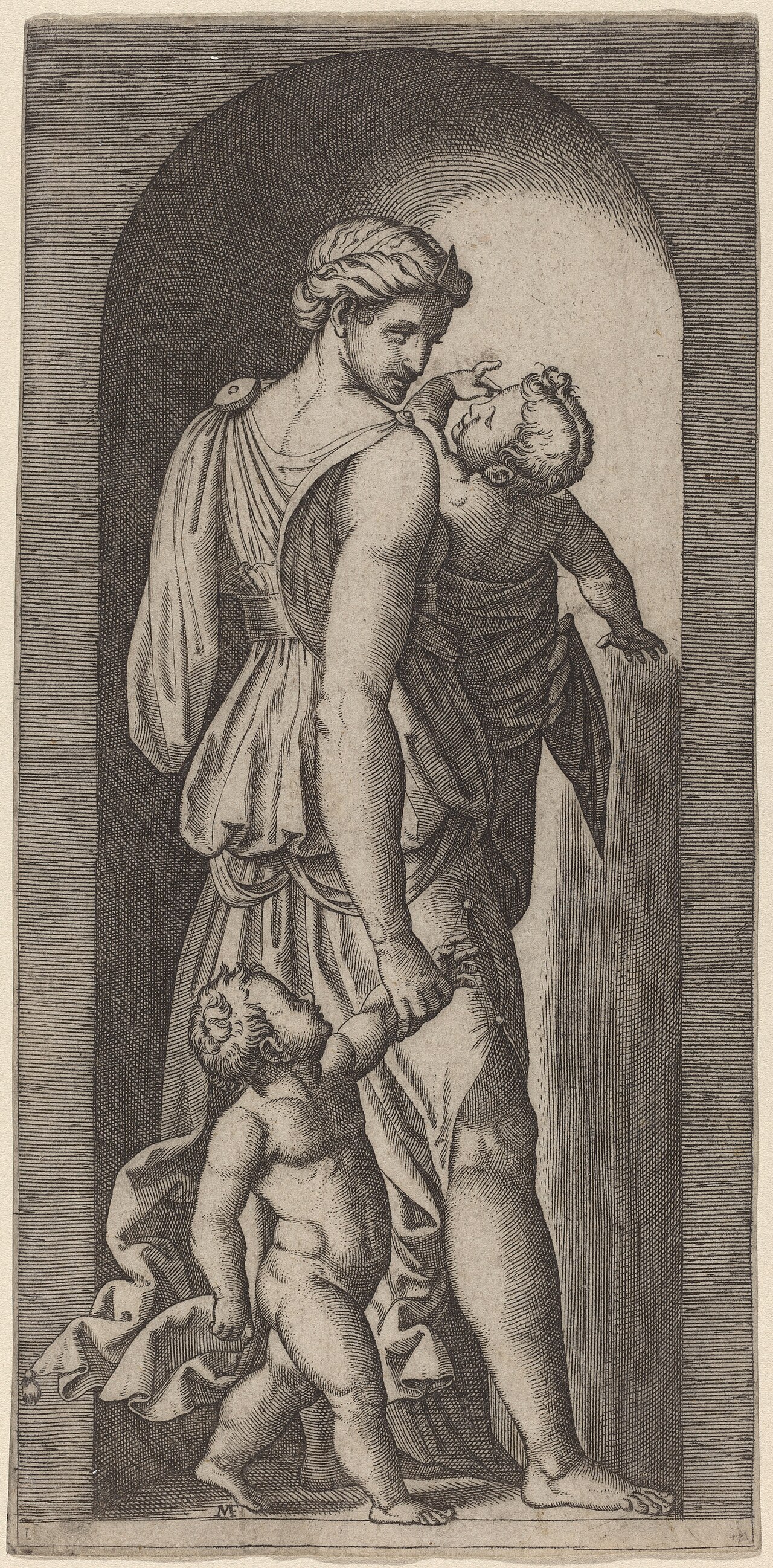 Charity by Marcantonio Raimondi