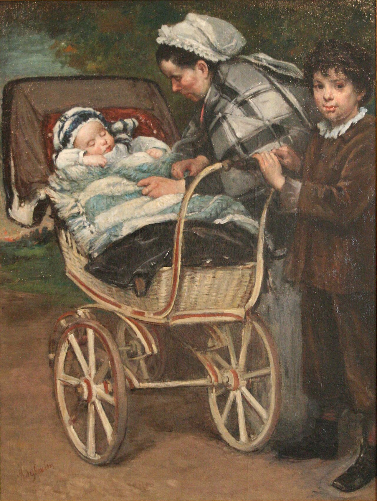 The Baby Carriage by Marcellin Desboutin
