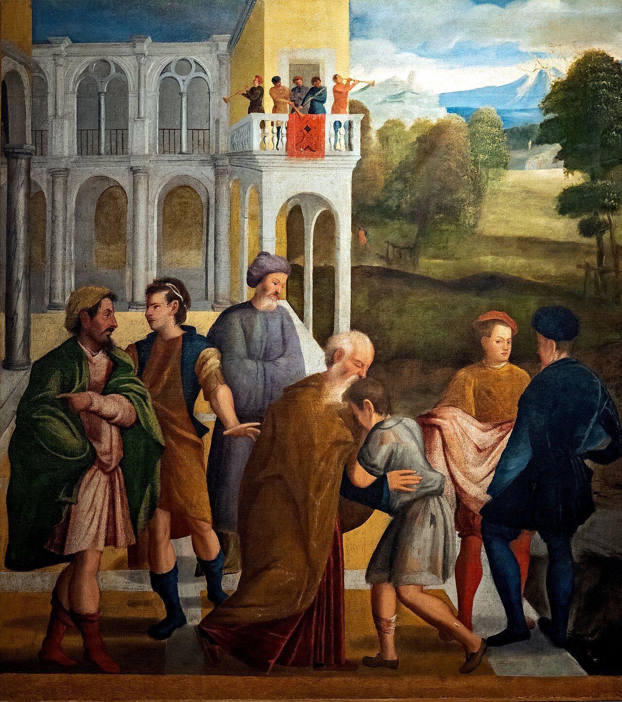Le retour de l'enfant prodigue by Marcello Fogolino