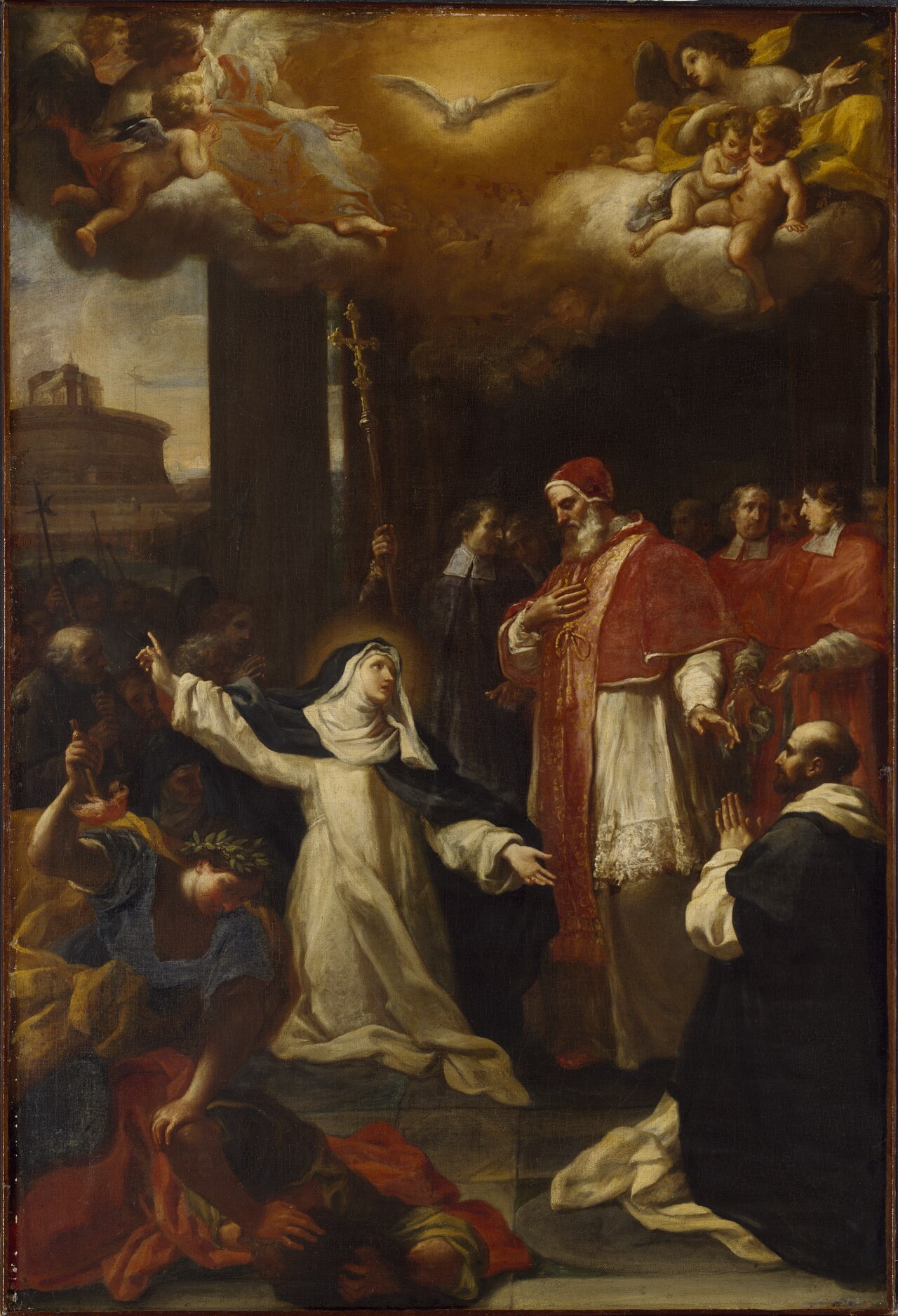 St Catherine Trying to persuade the Pope to move from Avignon to Rome by Marco Benefial