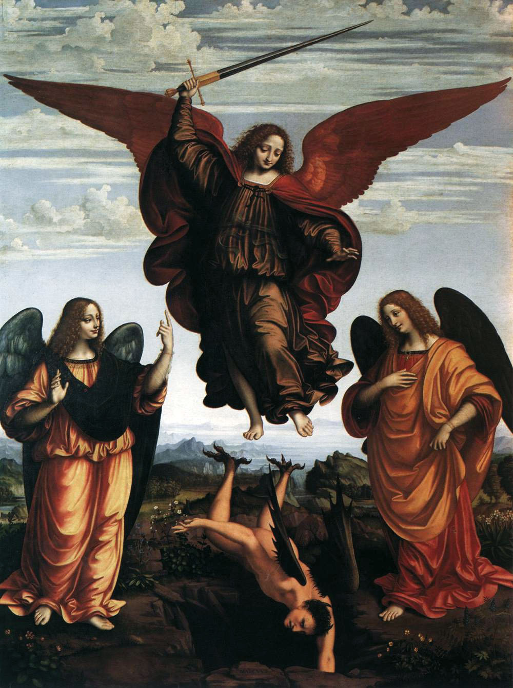 Altarpiece of the three archangels by Marco d'Oggiono