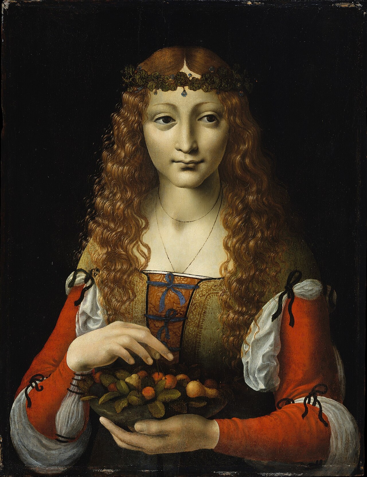 Girl with Cherries by Marco d'Oggiono