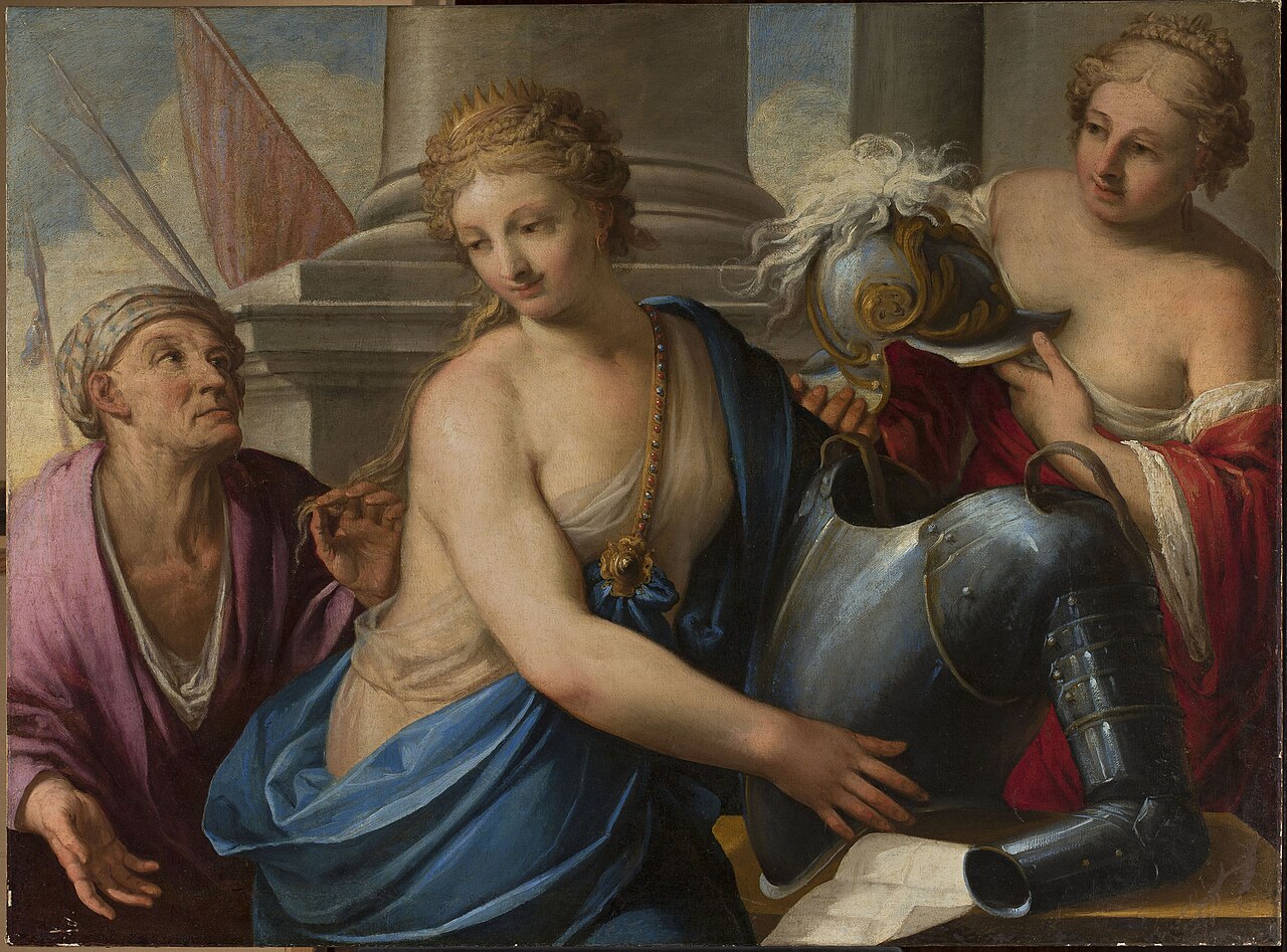Berenice deciding to dedicate her hair to Aphrodite. by Marco Liberi