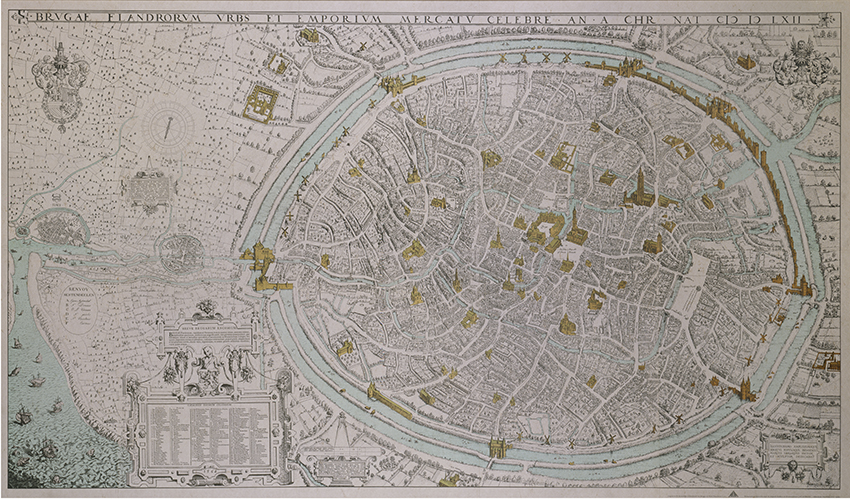 Map of Bruges by Marcus Gheeraerts the Elder
