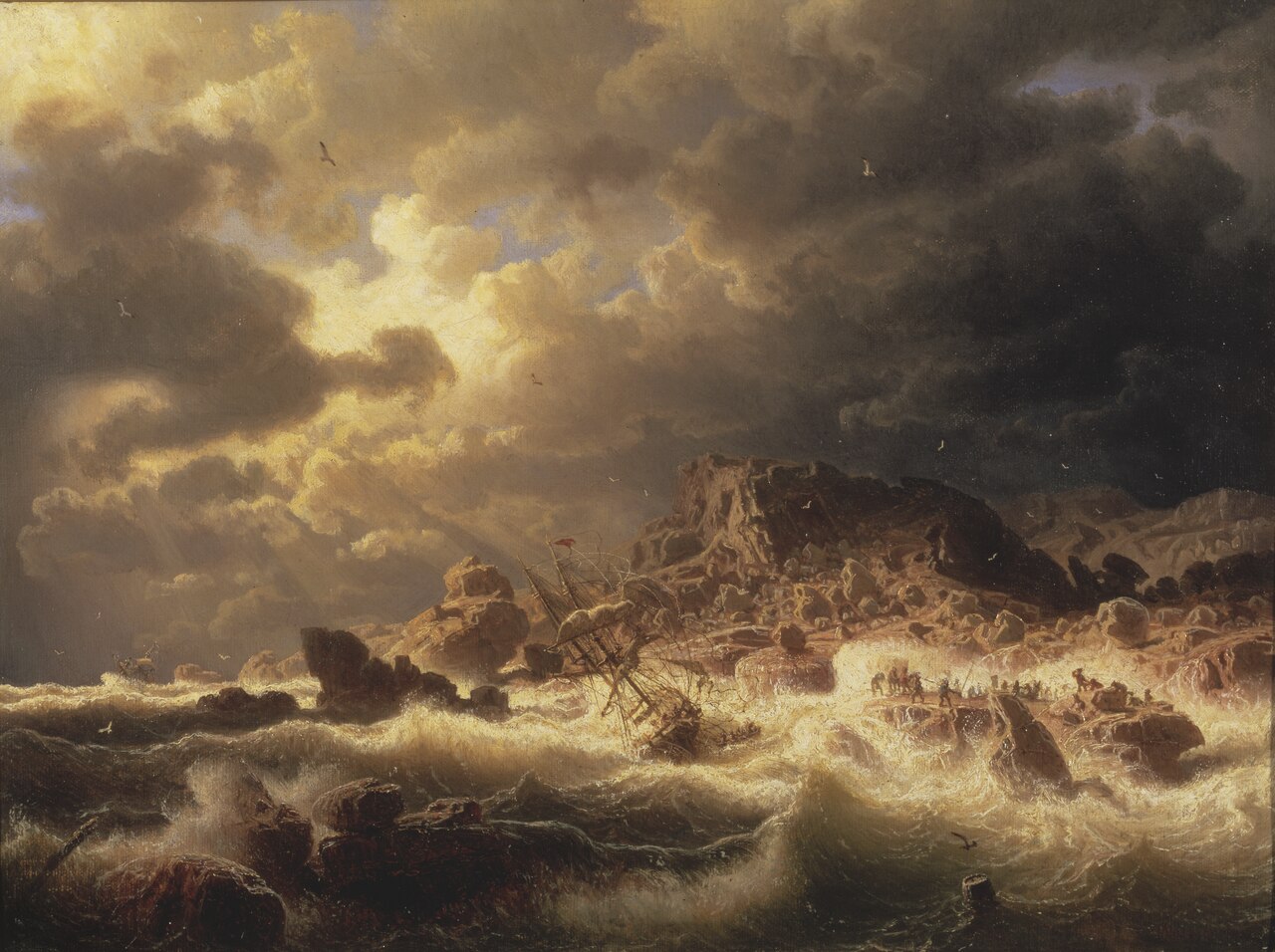 Gale on the Bohuslän Coast by Marcus Larson