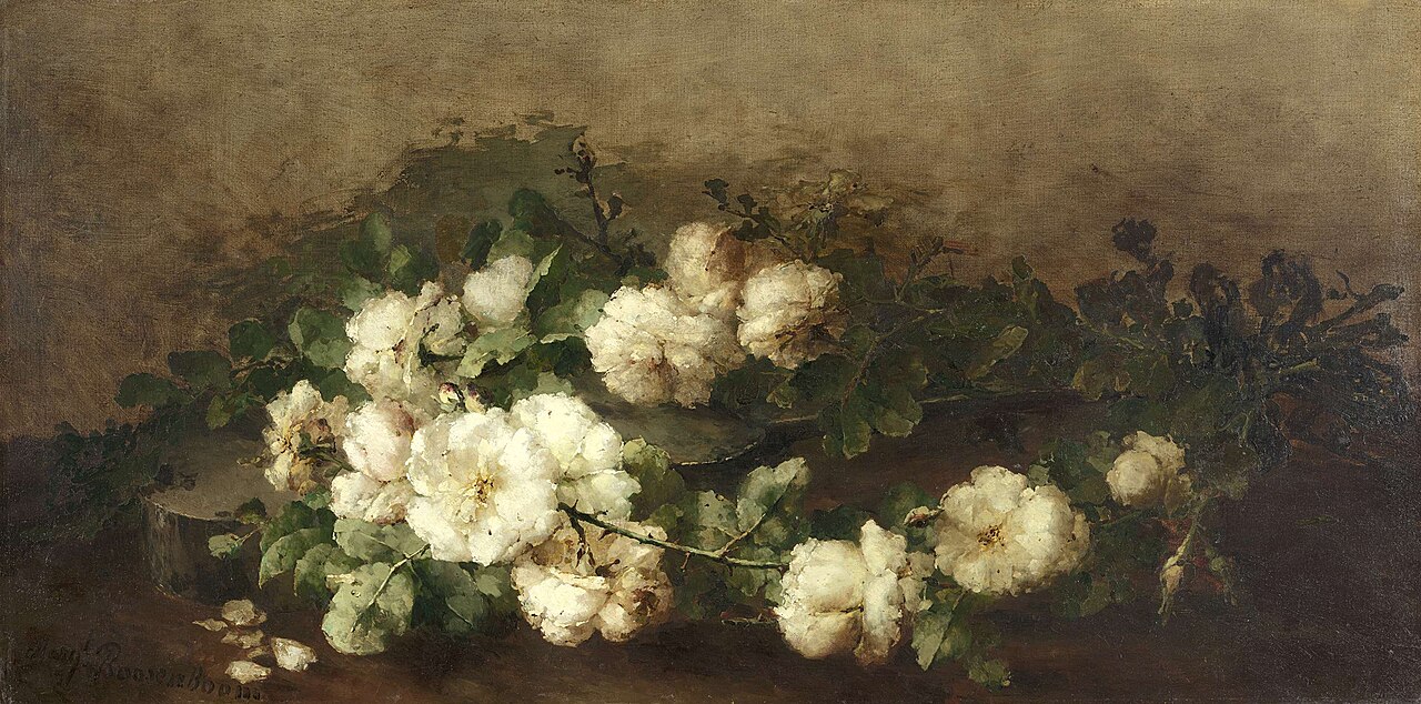 Stilleven met gitaar en rozen by Margaretha Roosenboom