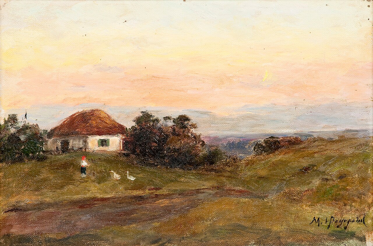 Sunset in the Village by Maria Feodorova
