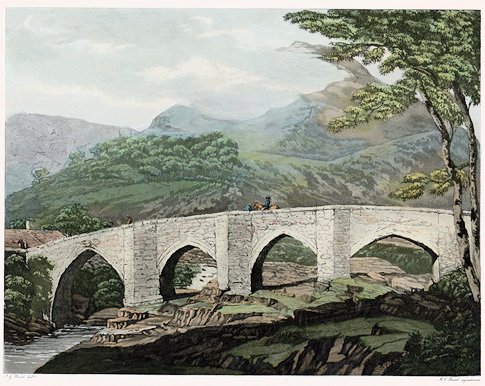 Llangollen bridge 1793 by Maria Katharina Prestel