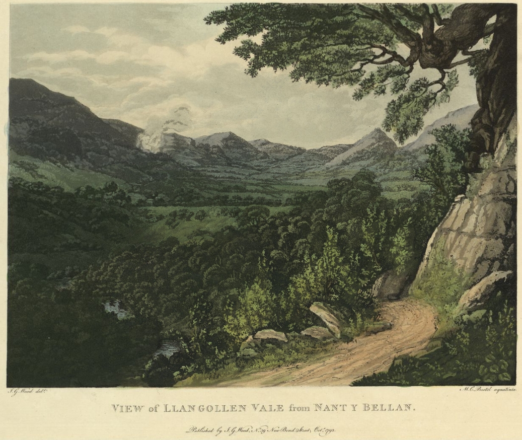 View of Llangollen vale from Nant y Bellan by Maria Katharina Prestel