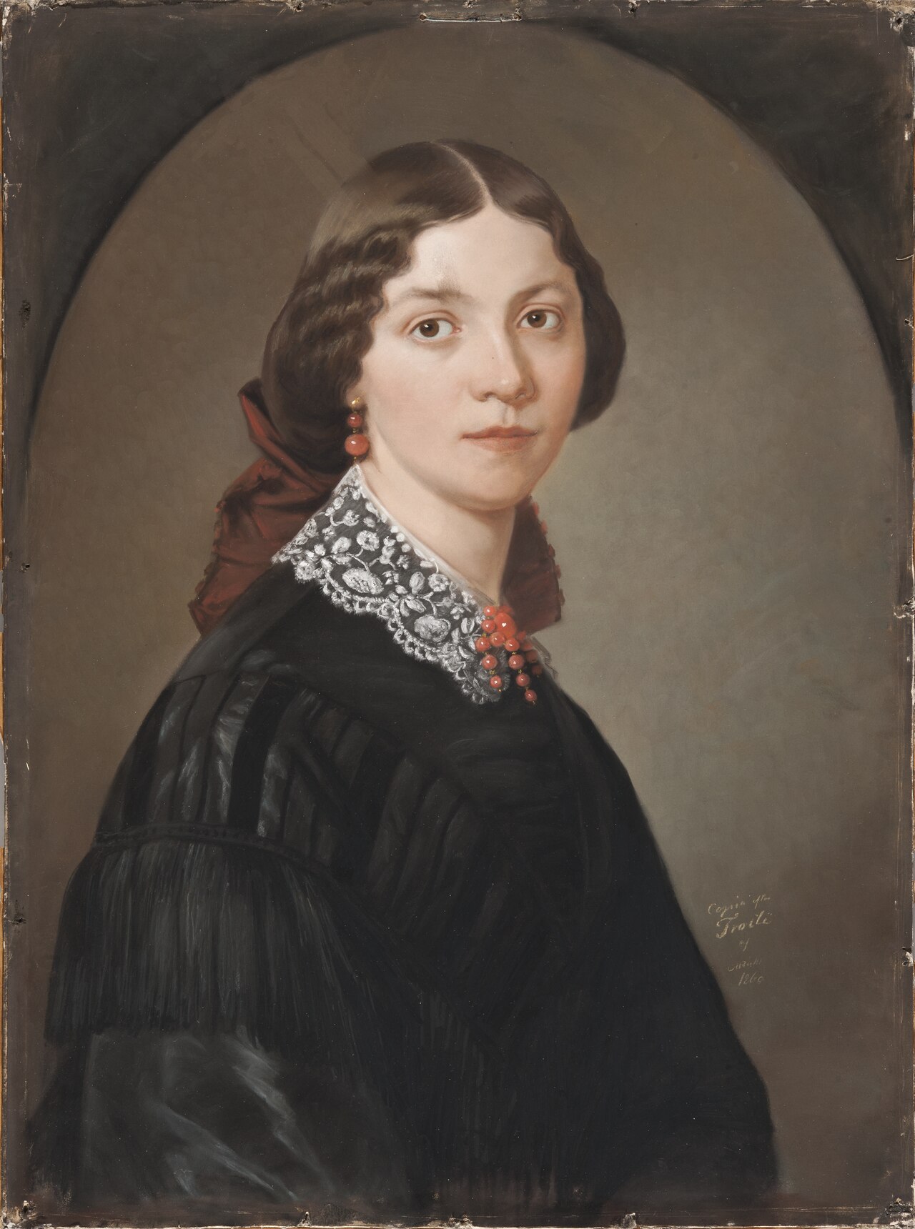 Charlotta "Lotten" Lindblad (1829-1912), pianist, pianolärare, ledamot av Kungliga Musikaliska Akademien, g.m. författaren och kritiktern Urban von Feilitzen by Maria Röhl