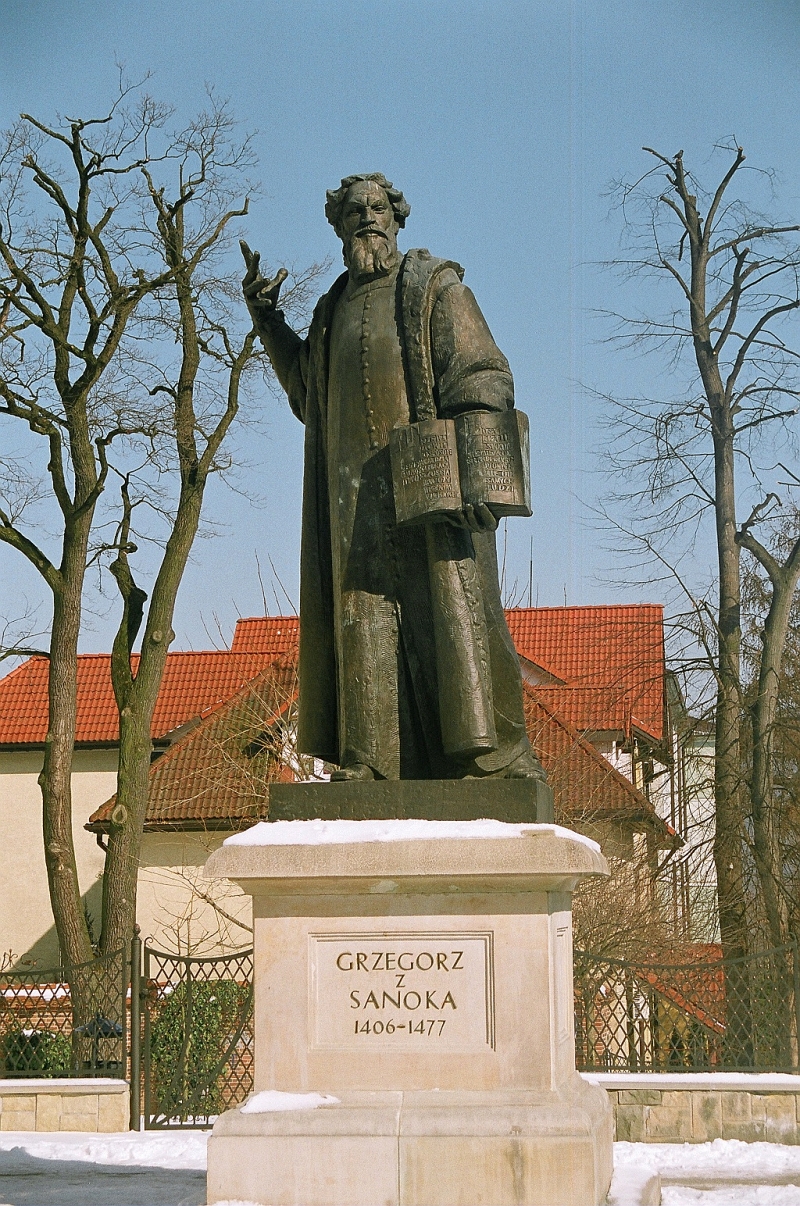 Grzegorz z Sanoka Monument in Sanok by Marian Konieczny