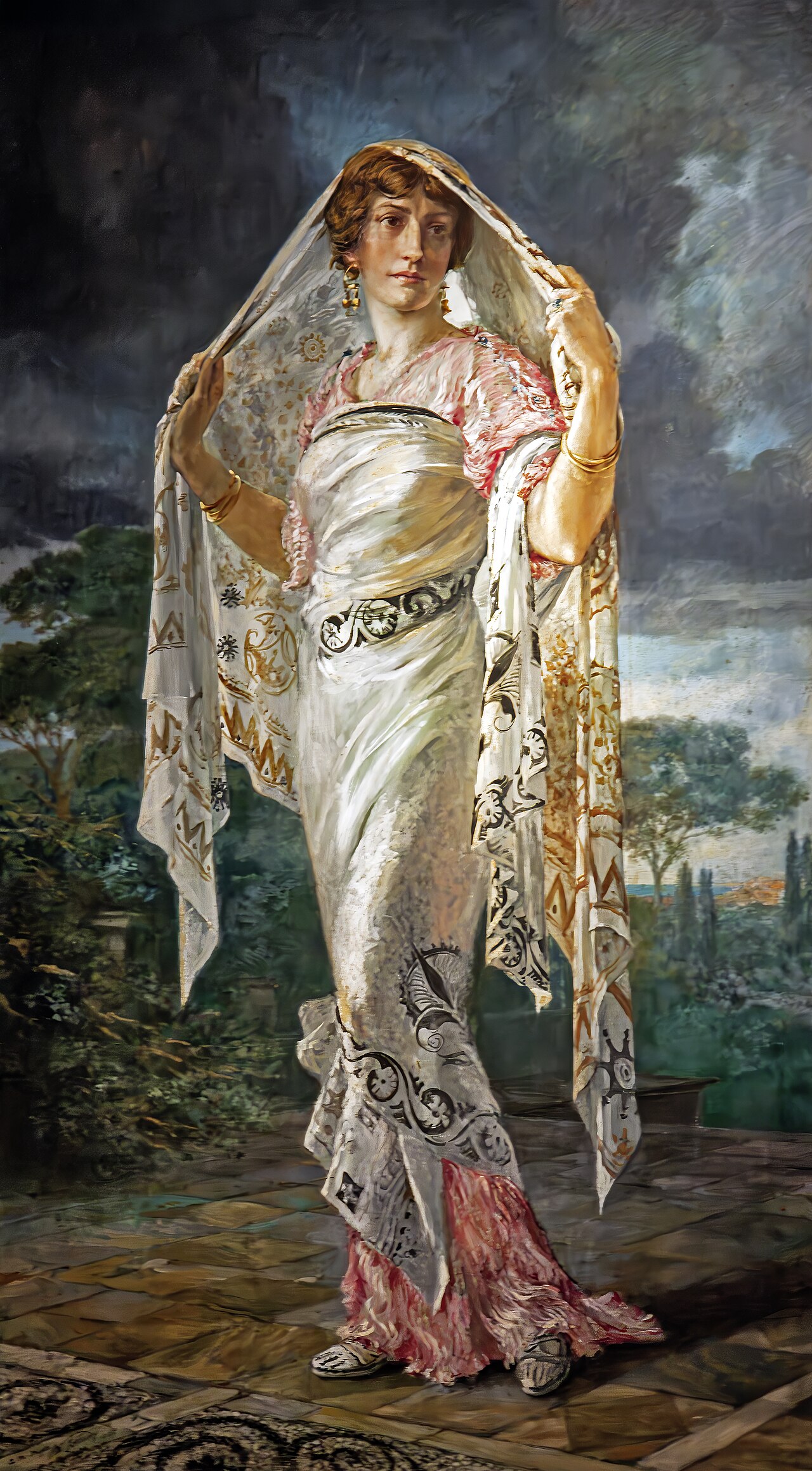 Portrait of the artist's wife in a Pompeiian costume by Mariano Fortuny