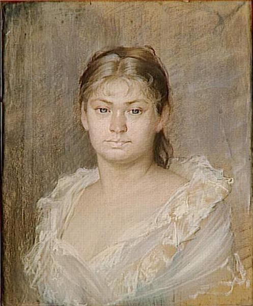 Portrait of the artist's cousin Dina Toulouse-Lautrec by Marie Bashkirtseva