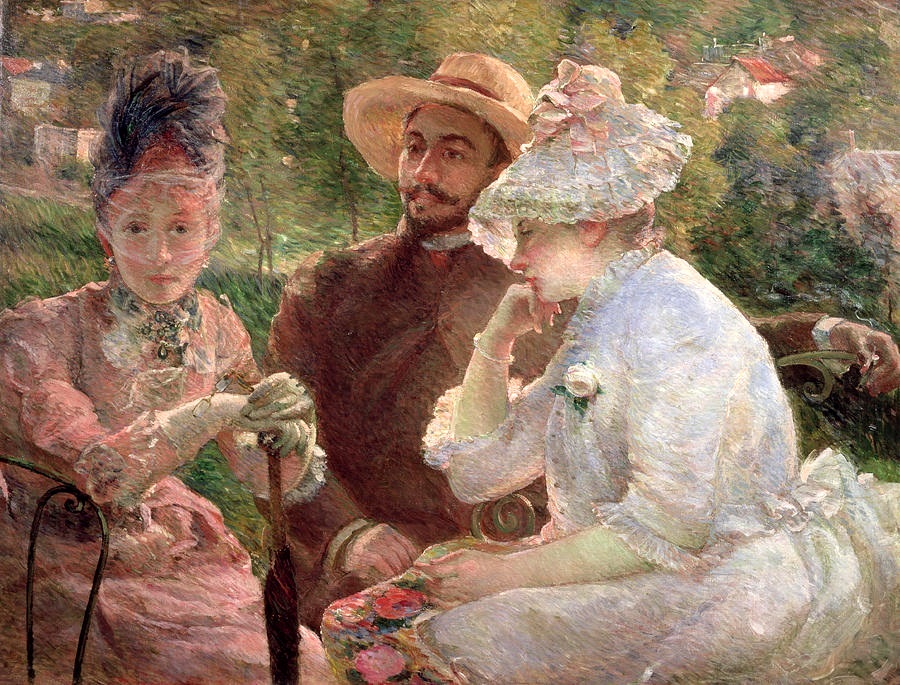 On the Terrace at Sèvres by Marie Bracquemond